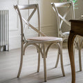 Cafe Chair White/Rattan (2pk)