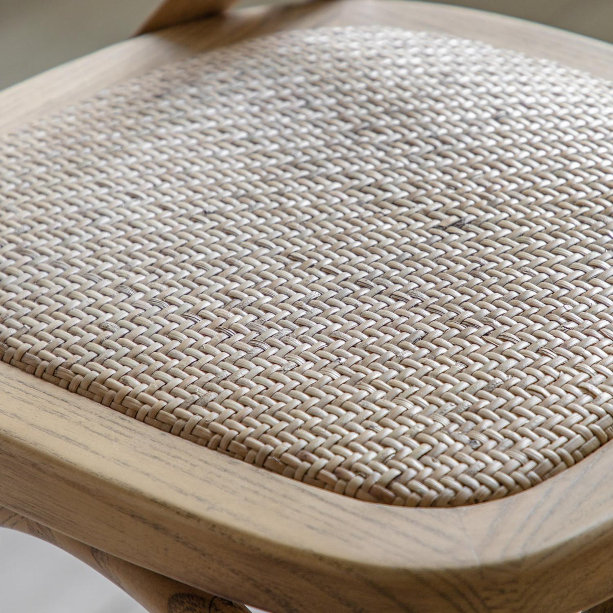 Cafe Stool Oak/Rattan (2pk)
