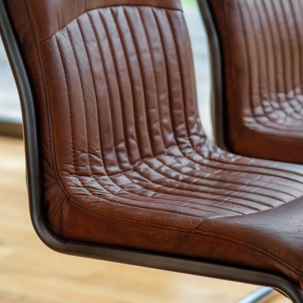 Capri Leather Chair Brown