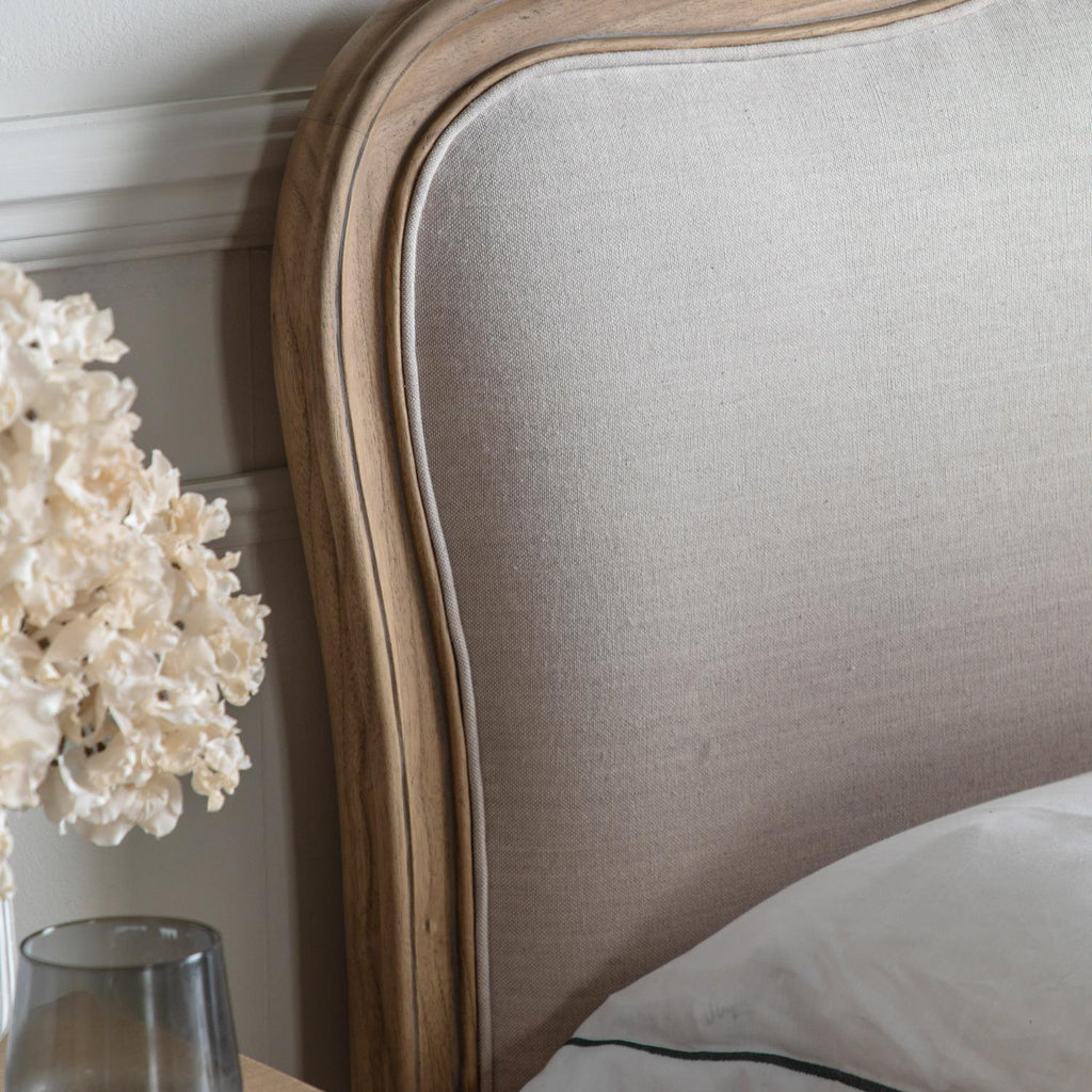Chic 5' Linen Upholstered Bed Weathered