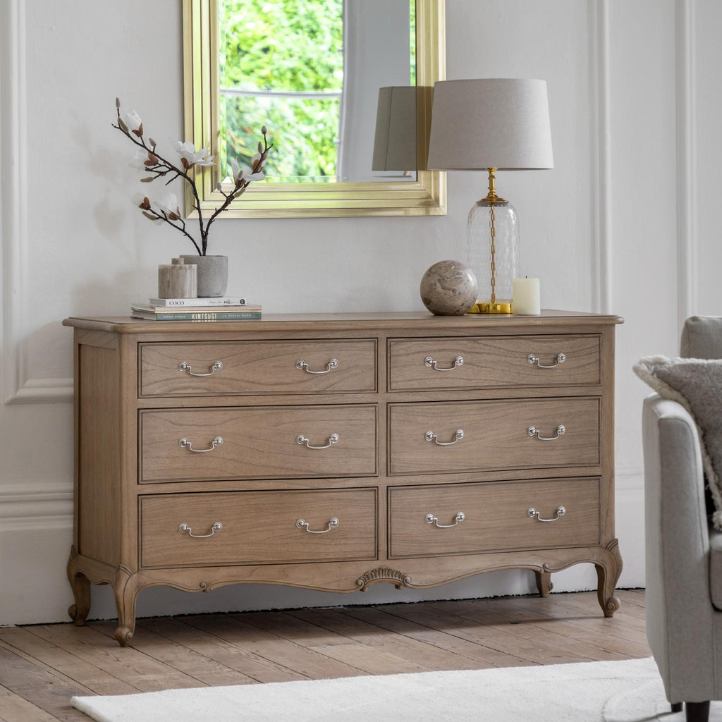 Chic 6 Drawer Chest Weathered