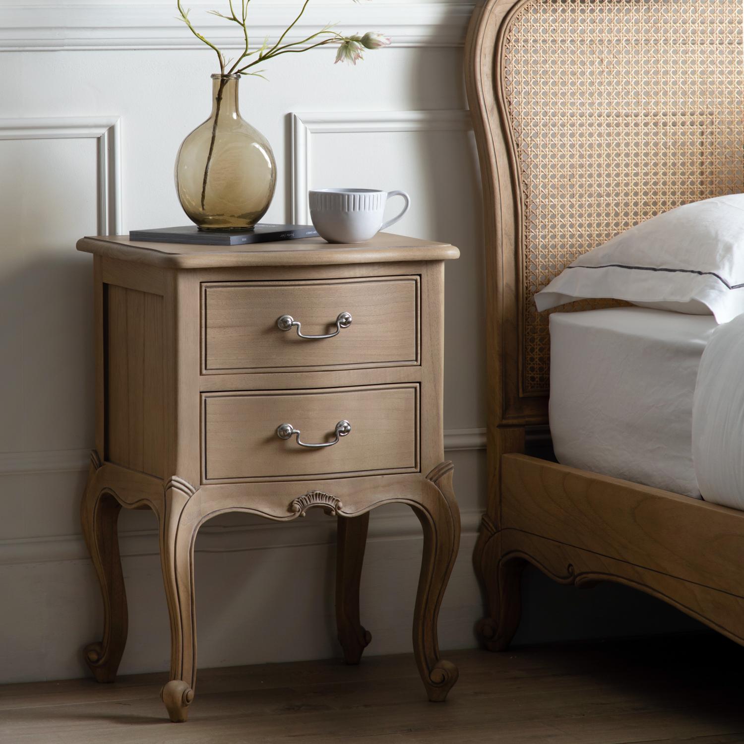 Chic Bedside Table Weathered
