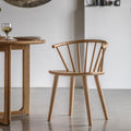 Wooden chair and dining table in a minimalistic room