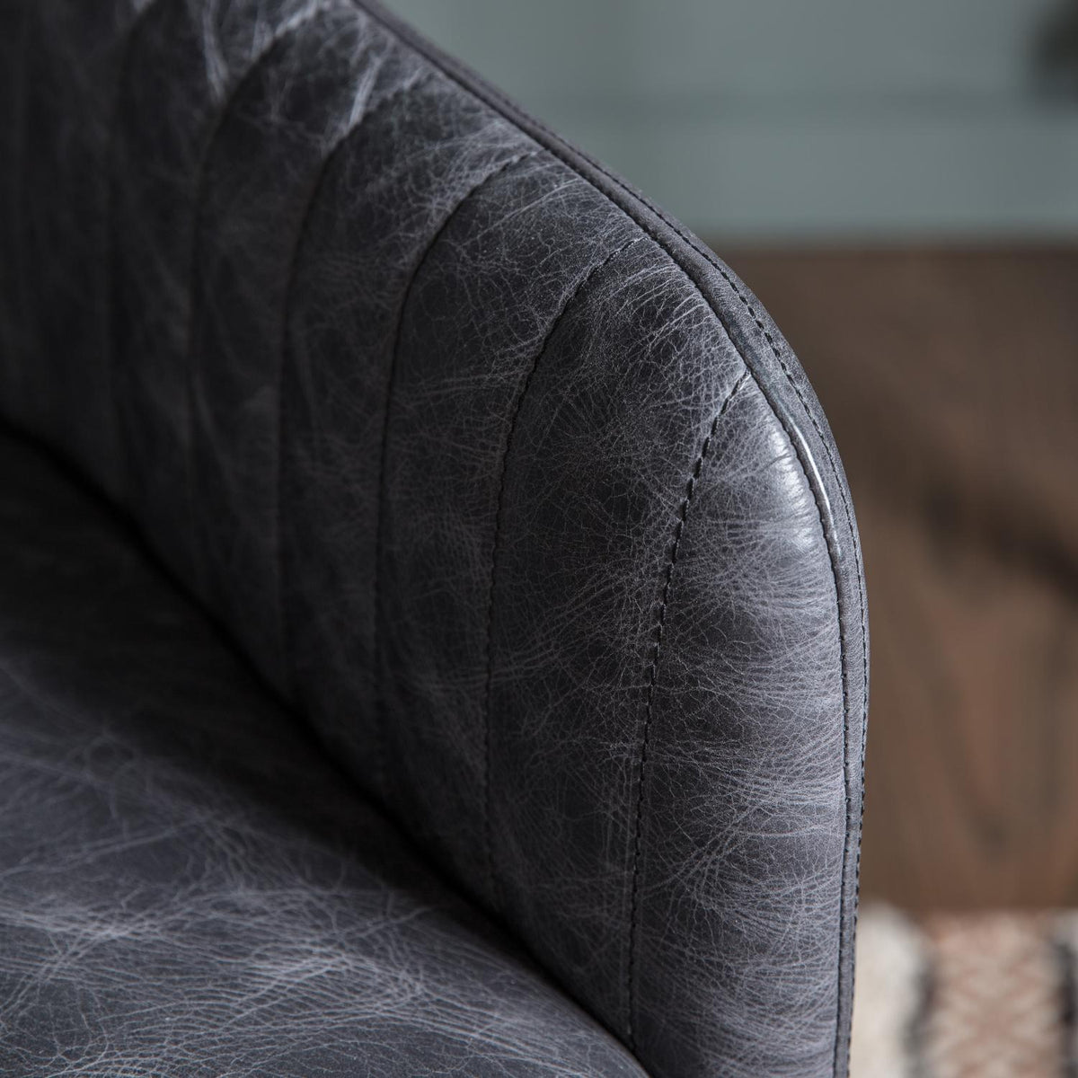 Curie Swivel Chair Antique Ebony