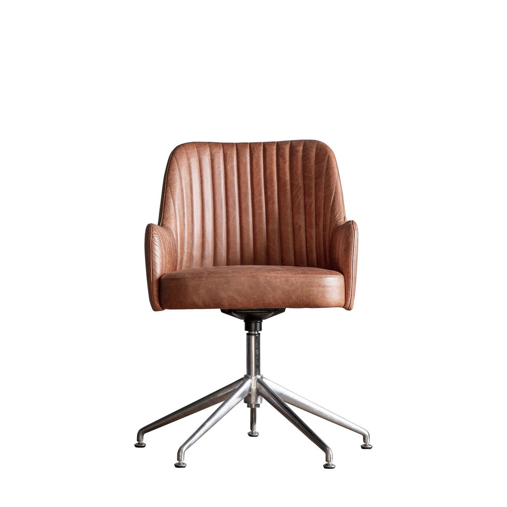 Curie Swivel Chair Vintage Brown Leather