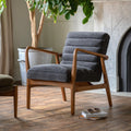 Datsun Armchair Charcoal Boucle
