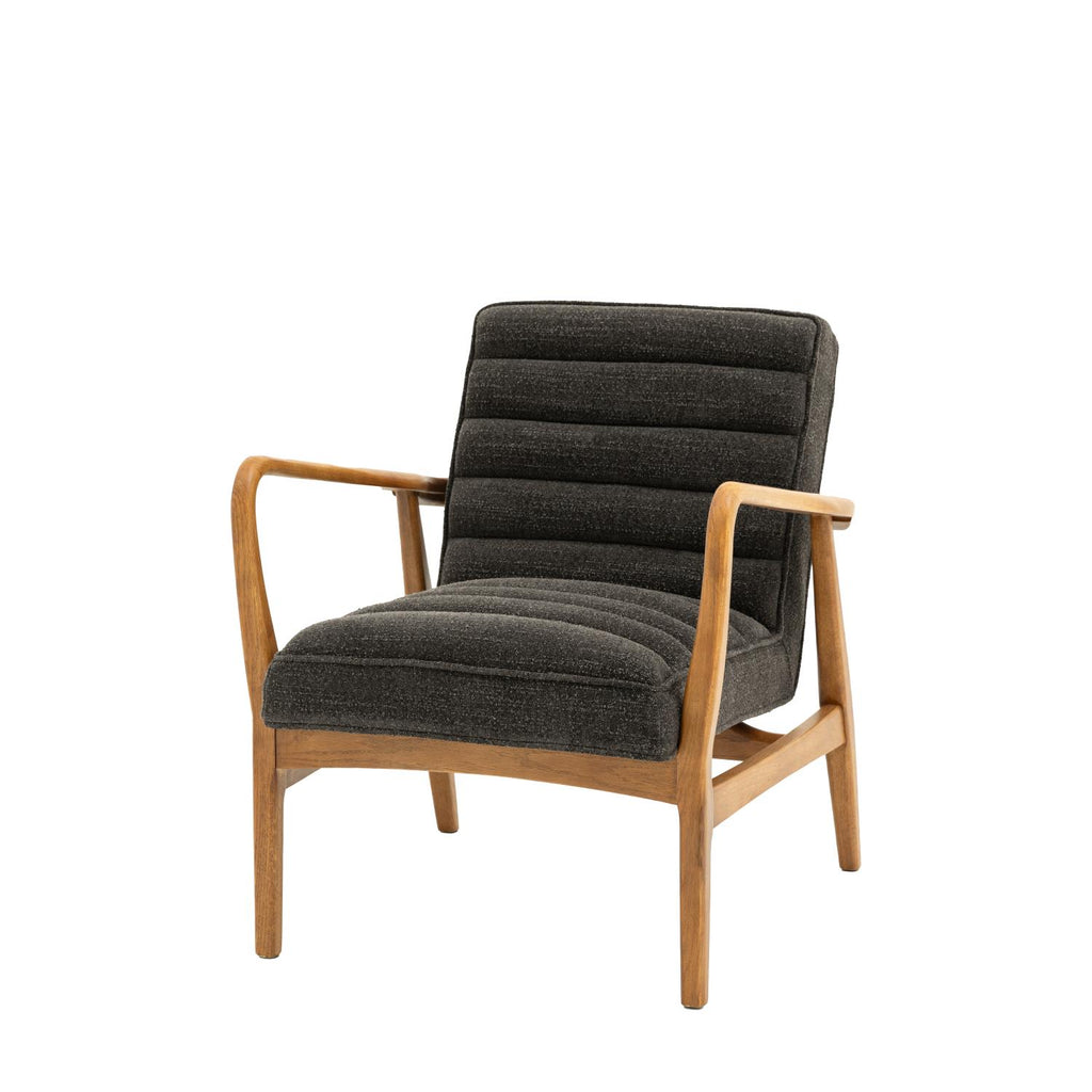 Datsun Armchair Charcoal Boucle