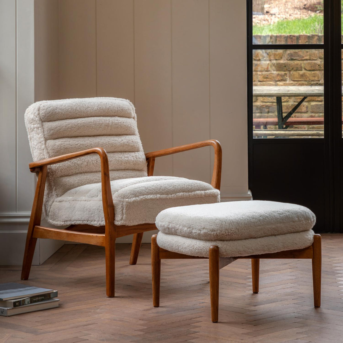 Datsun Armchair Cream Sheepskin