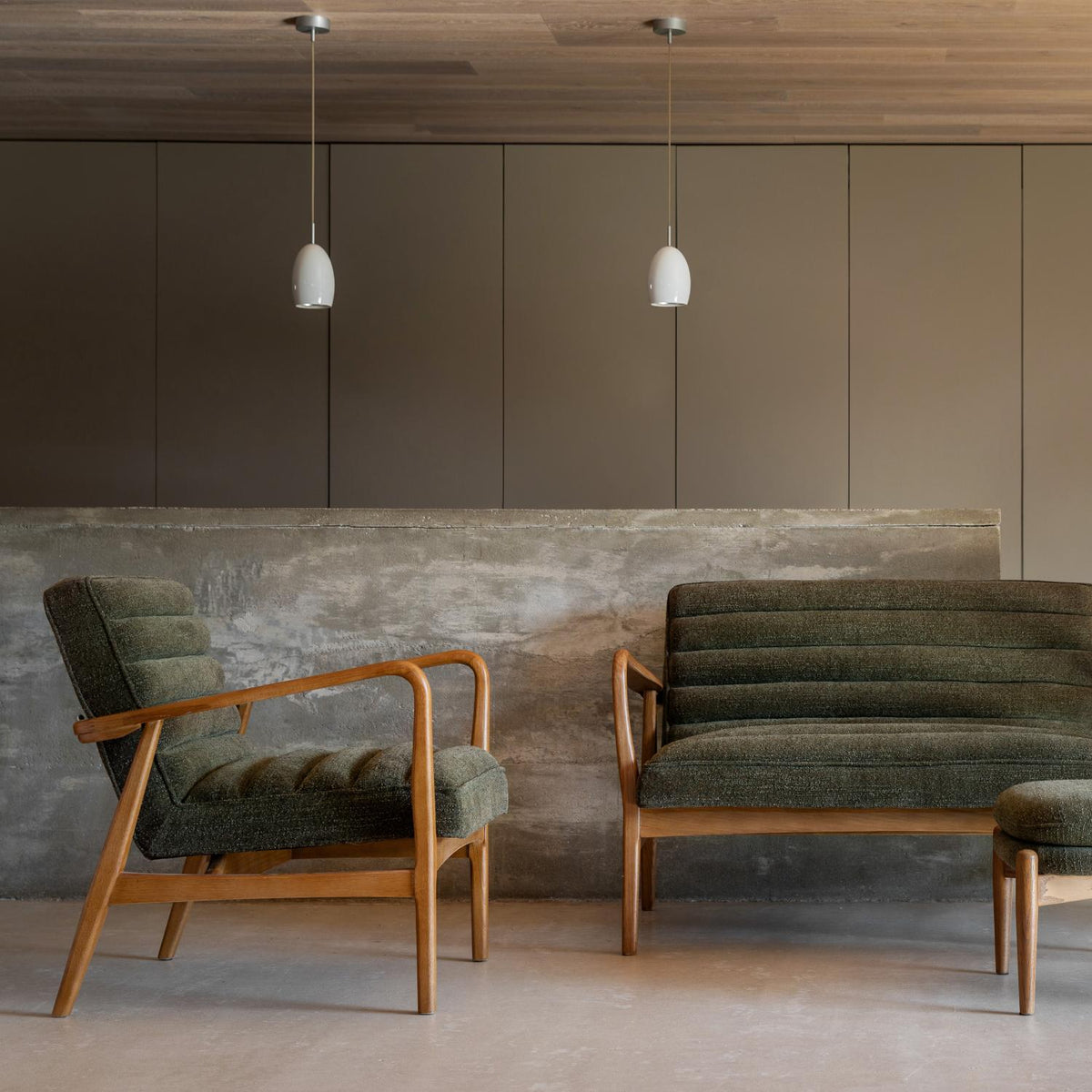 Datsun Armchair Green Boucle