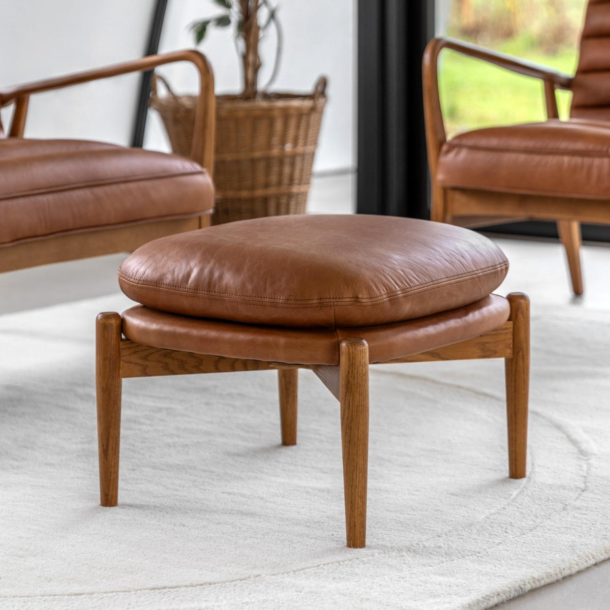 Datsun Footstool Antique Brown