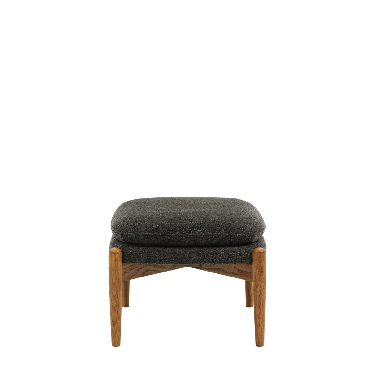 Datsun Footstool Charcoal Boucle