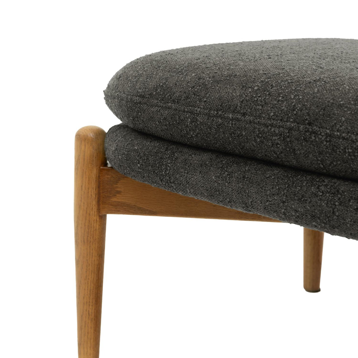 Datsun Footstool Charcoal Boucle