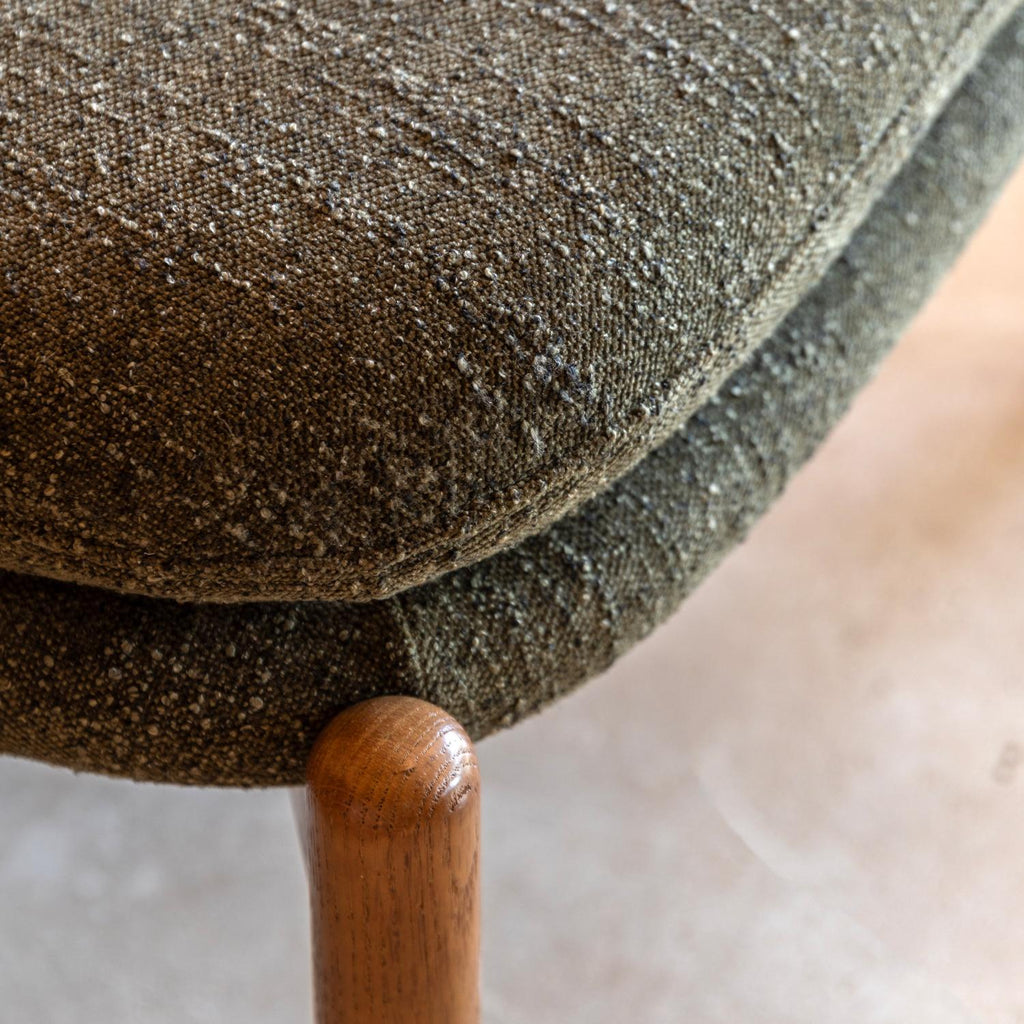 Datsun Footstool Green Boucle
