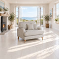 Eastbourne Snuggler in Grey Stripe with Grey Stripe Cushions