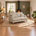Eastbourne 2 Seater Sofa in Olive Stripe with Olive Stripe Cushions