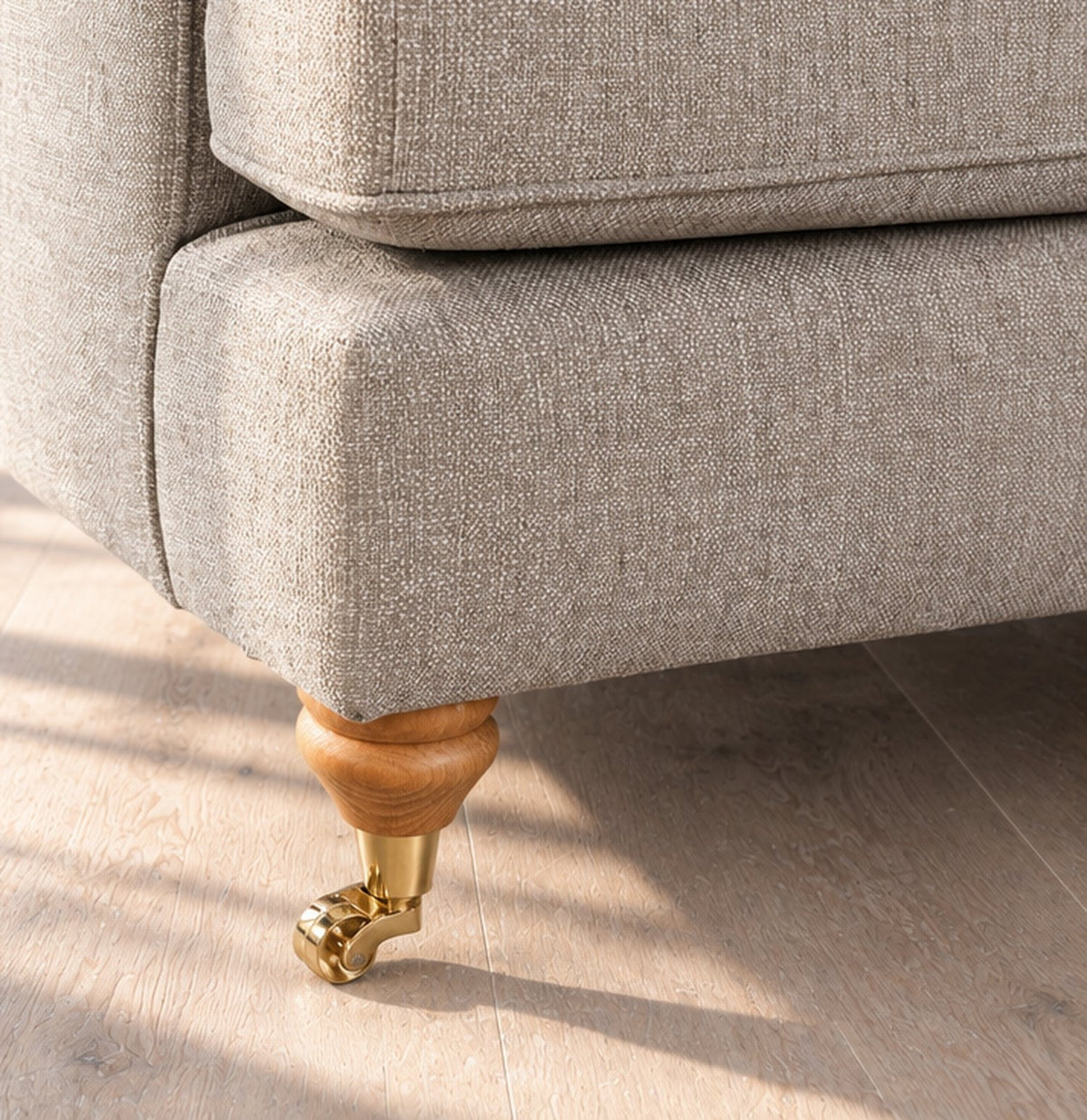 Eastbourne Armchair in Grey with Grey Stripe Cushion