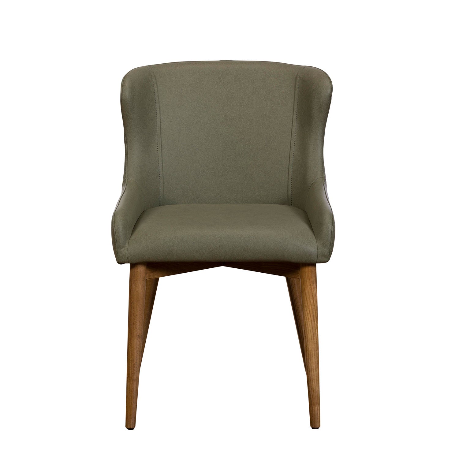 Lucca Dining Chair Wooden Leg - Green