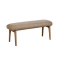 Lucca Low Bench Dark Oak Leg  - Taupe