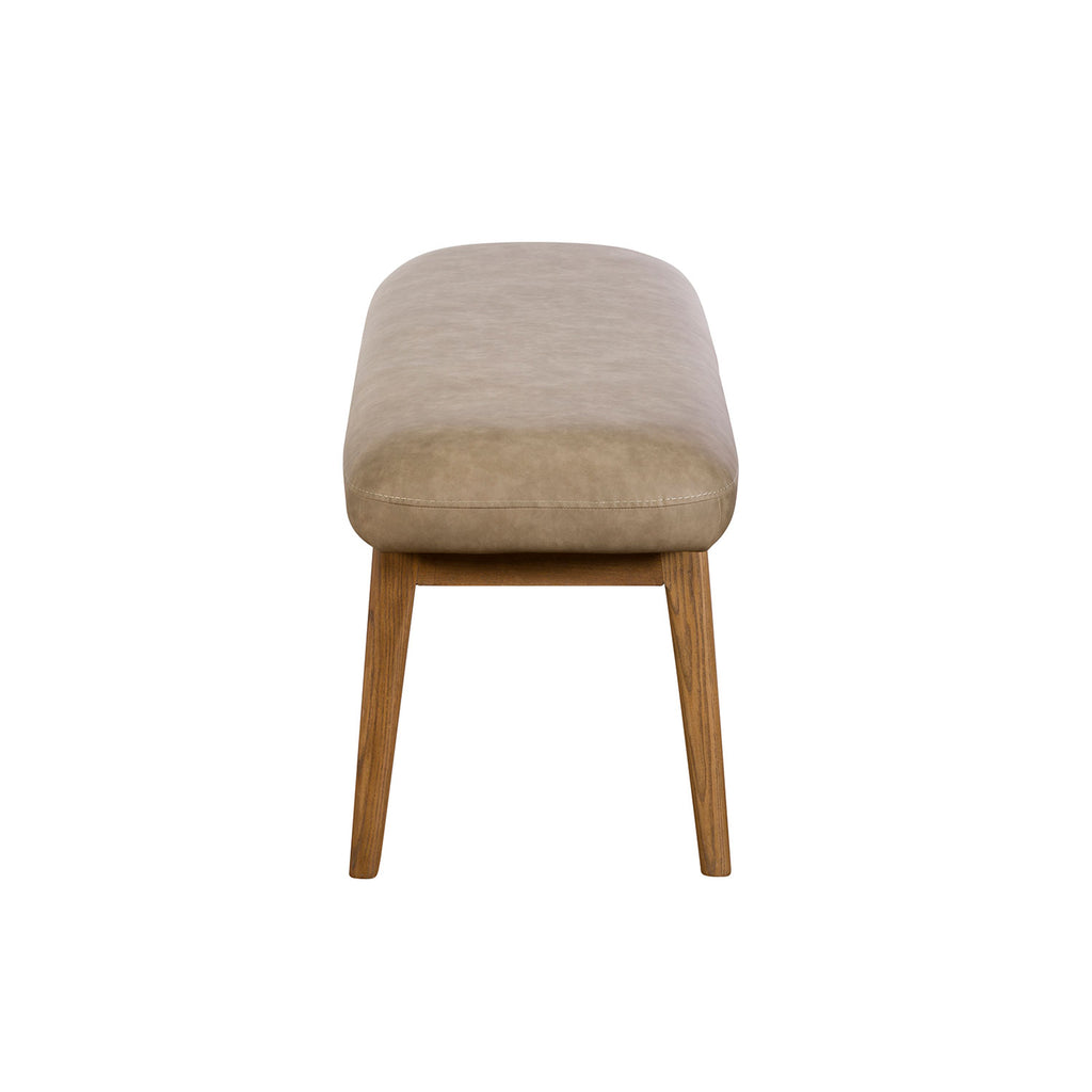 Lucca Low Bench Dark Oak Leg  - Taupe