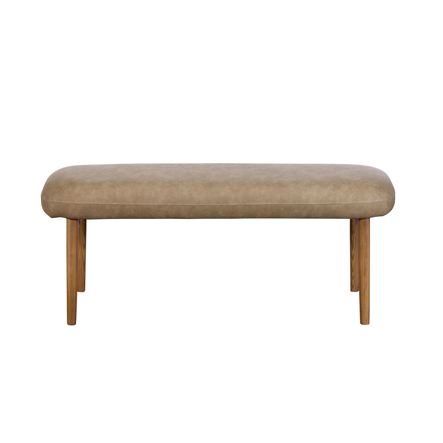 Lucca Low Bench Dark Oak Leg  - Taupe