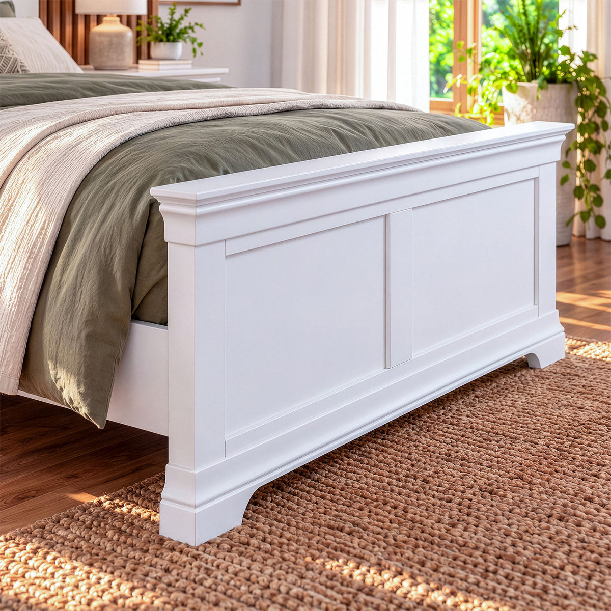 Provence Double Bedframe in white