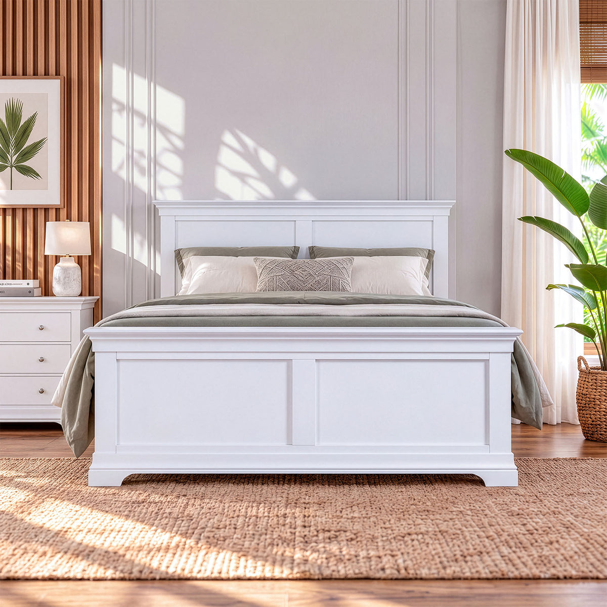 Provence King size Bedframe in white