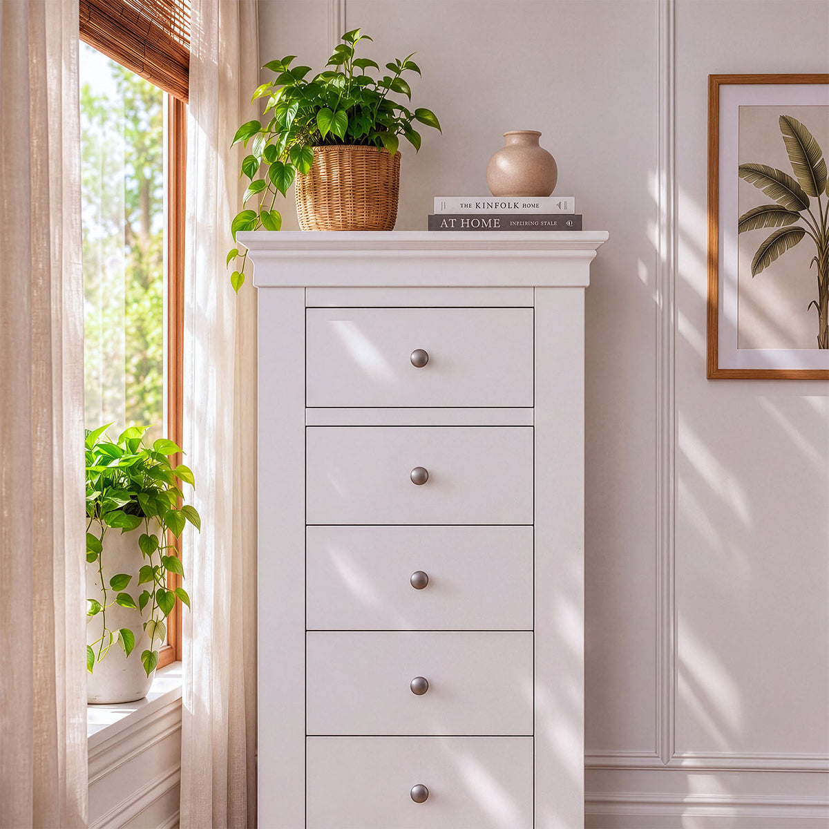 Provence 5 Drawer Chest in white