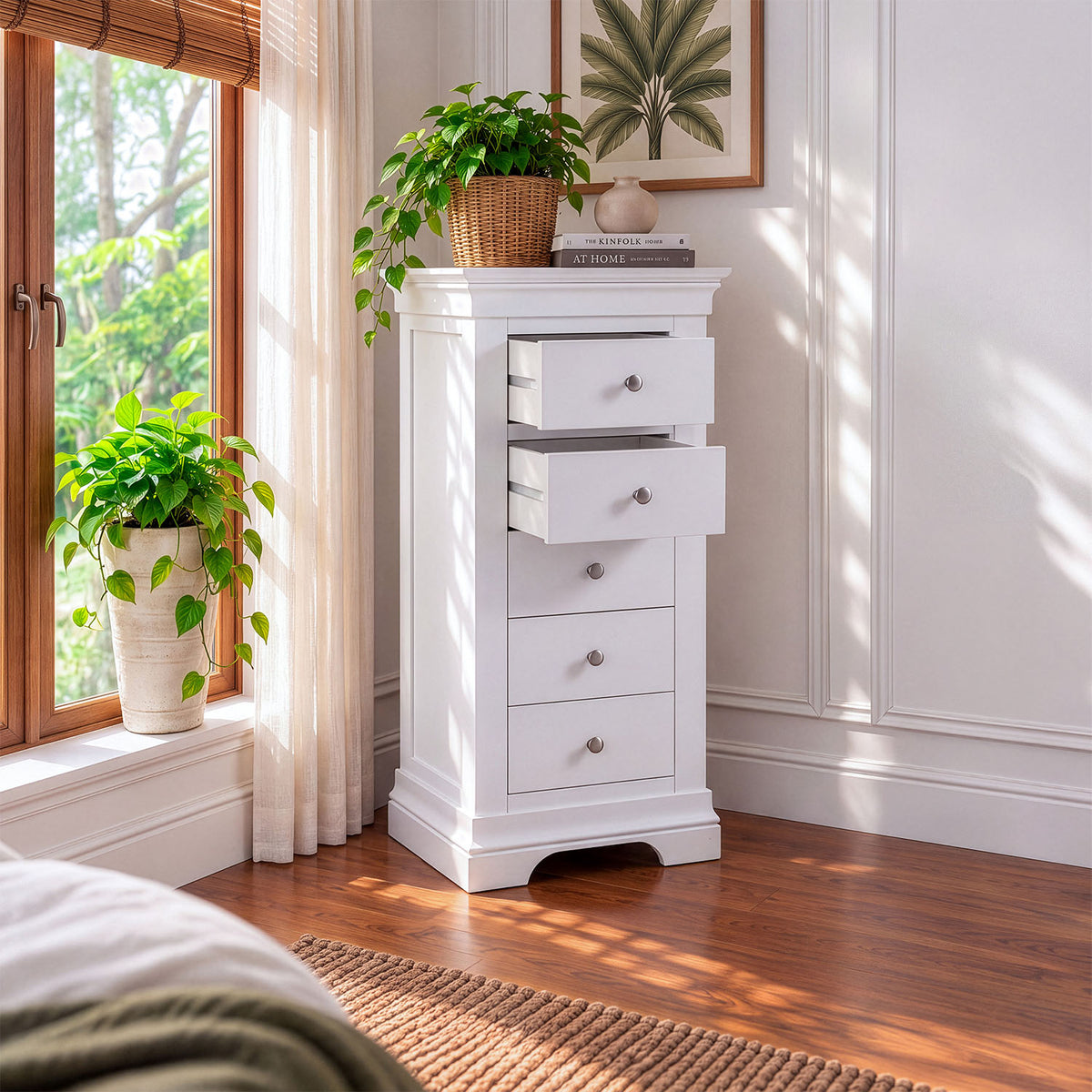 Provence 5 Drawer Chest in white