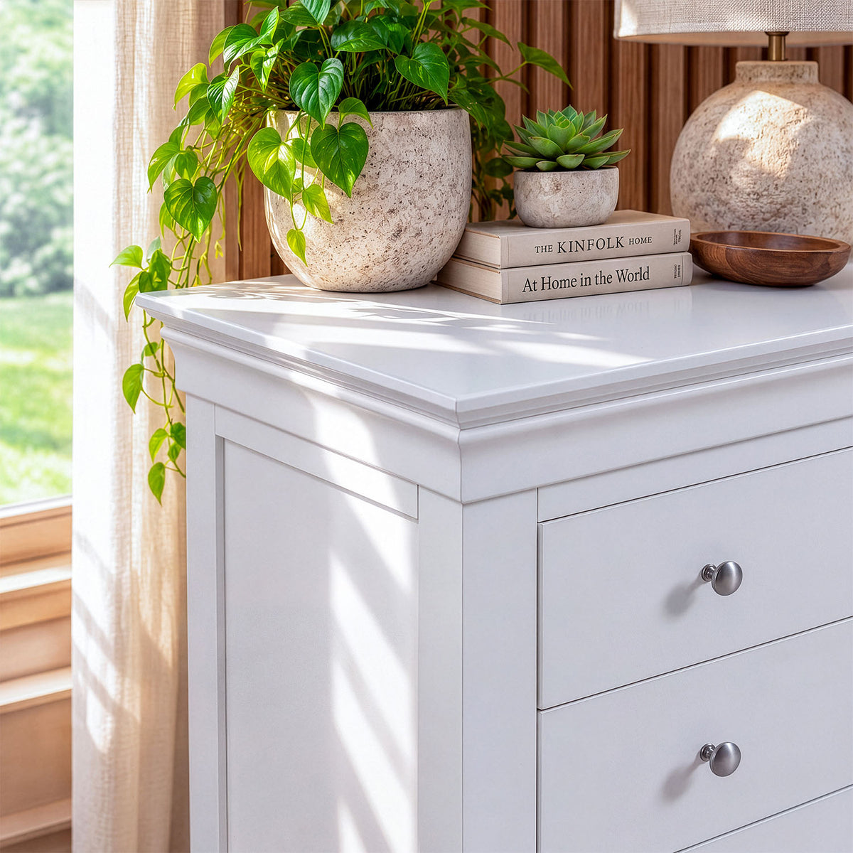 Provence 3 drawer chest in white