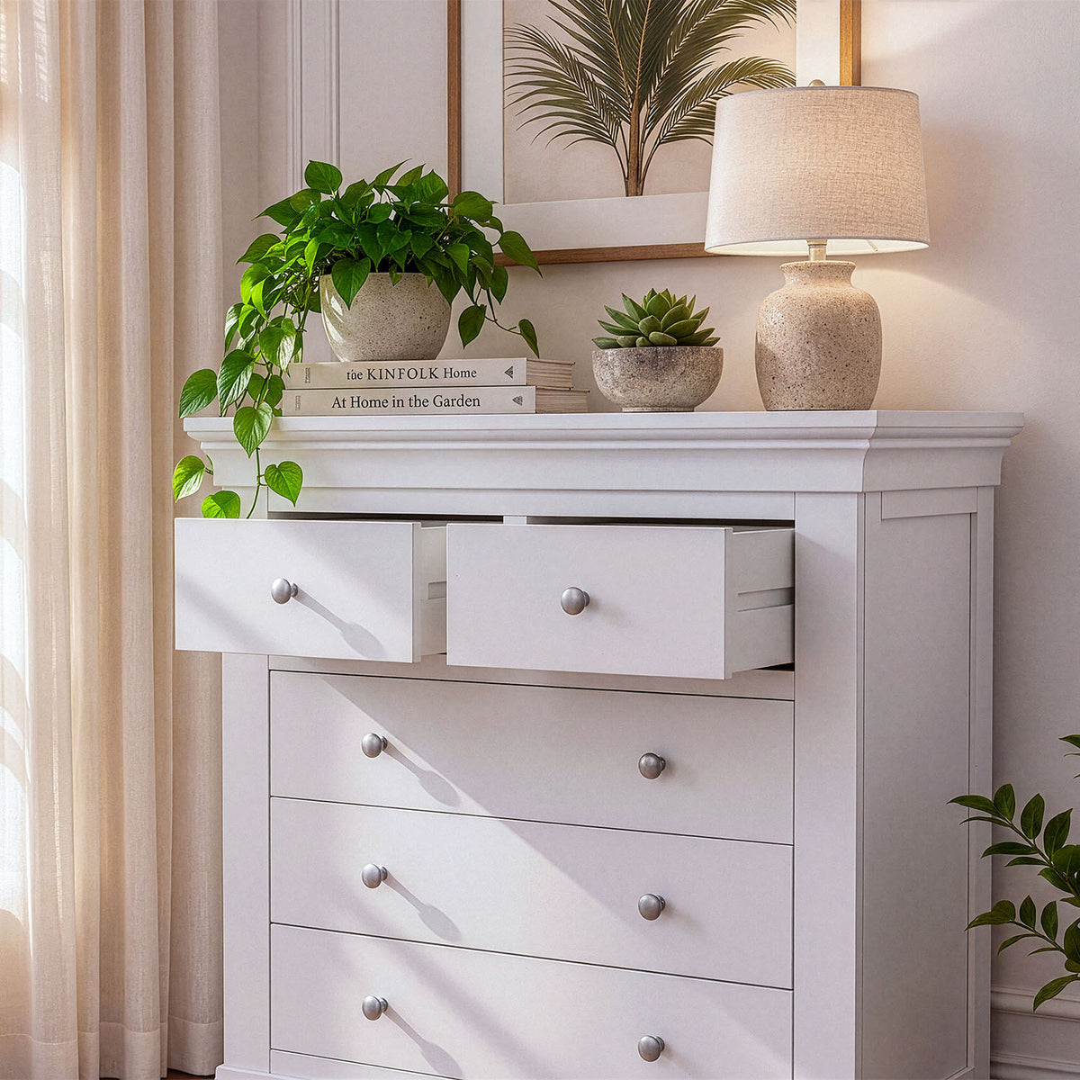 Provence 2 over 3 chest in white