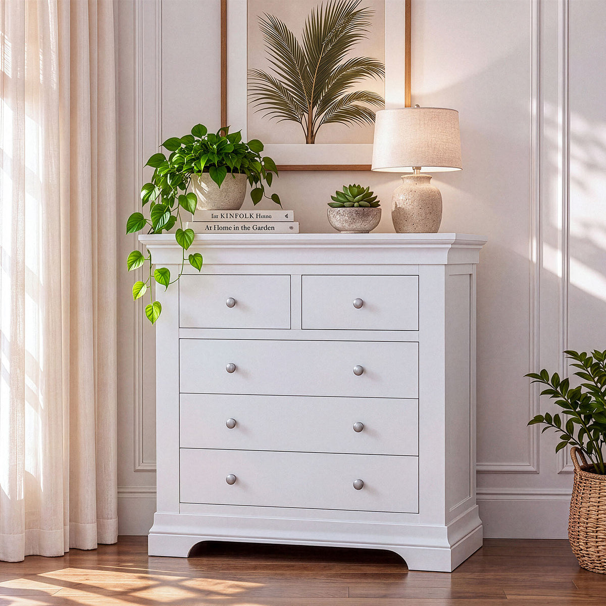 Provence 2 over 3 chest in white