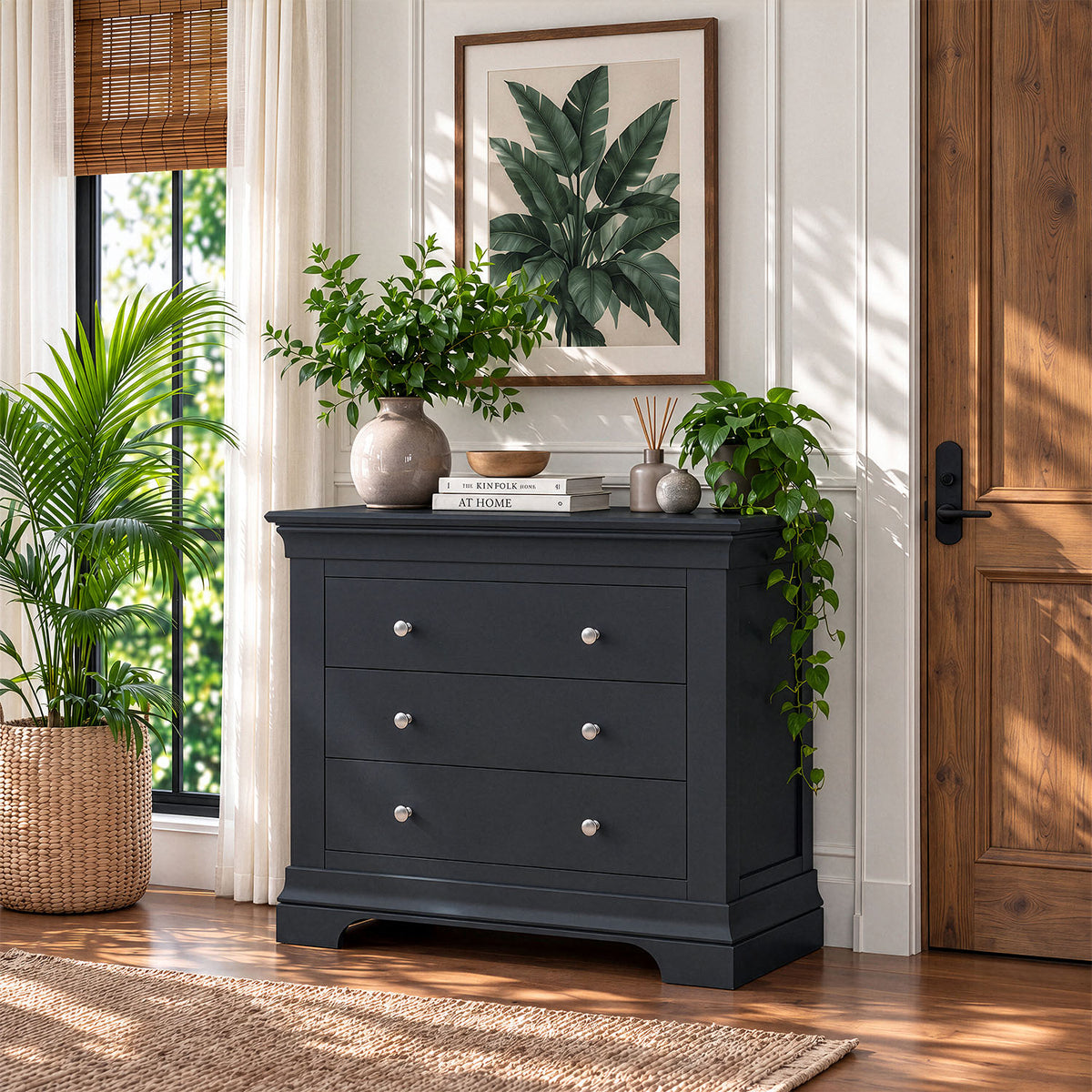 Provence 3 drawer chest in Black