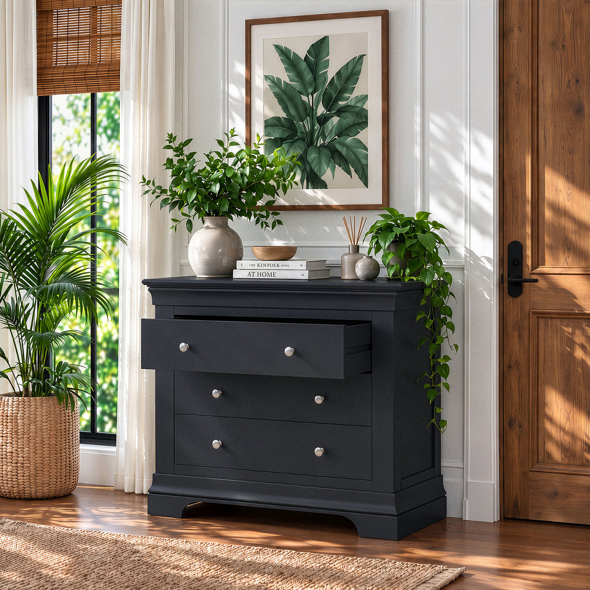 Provence 3 drawer chest in Black
