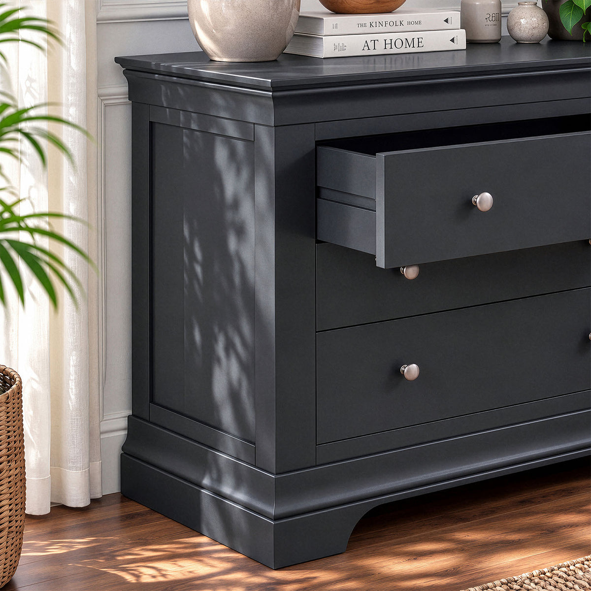 Provence 3 drawer chest in Black