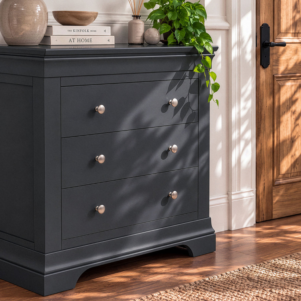 Provence 3 drawer chest in Black