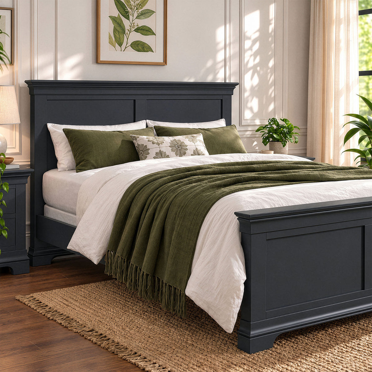 Provence Double Bedframe in Black