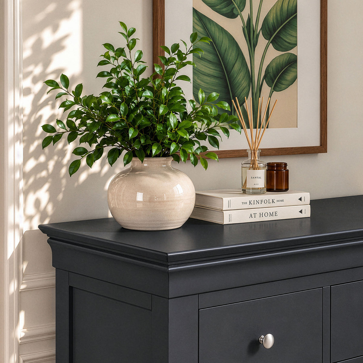 Provence 2 over 3 chest in Black