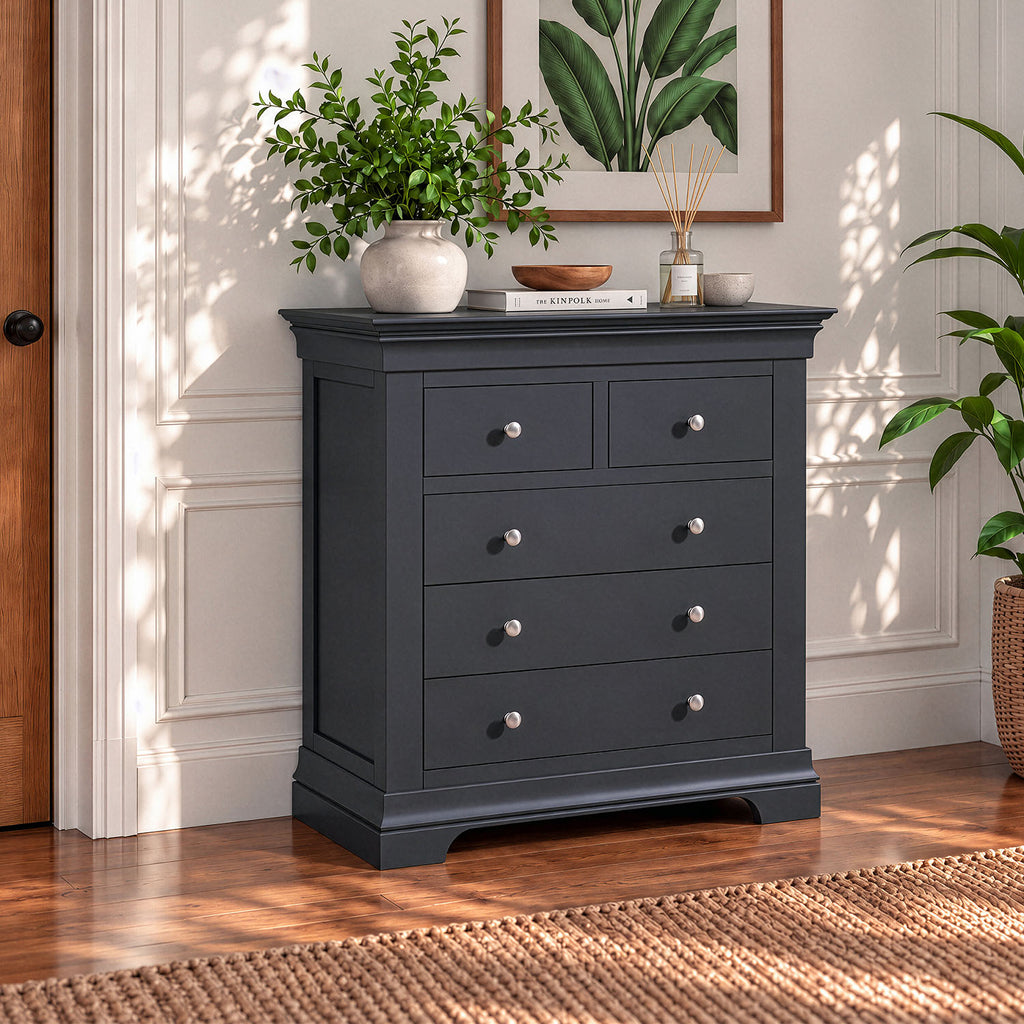Provence 2 over 3 chest in Black