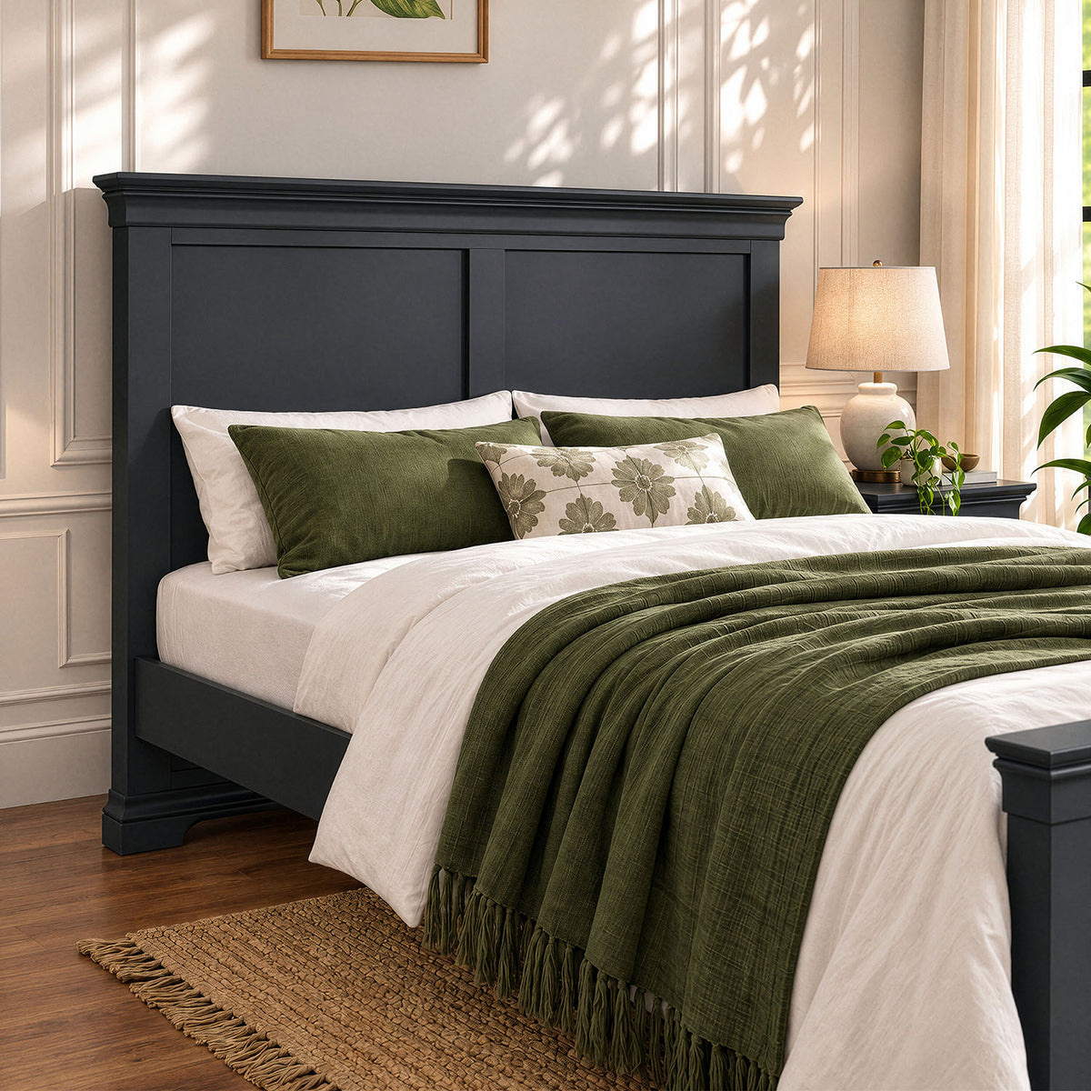 Provence King size Bedframe in Black