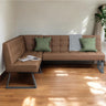 Rubix Corner Bench in Tan
