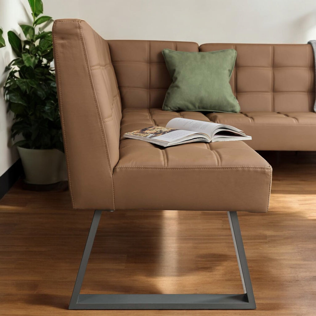 Rubix Corner Bench in Tan