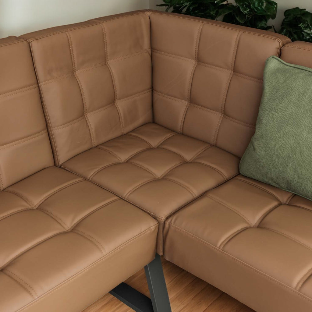 Rubix Corner Bench in Tan
