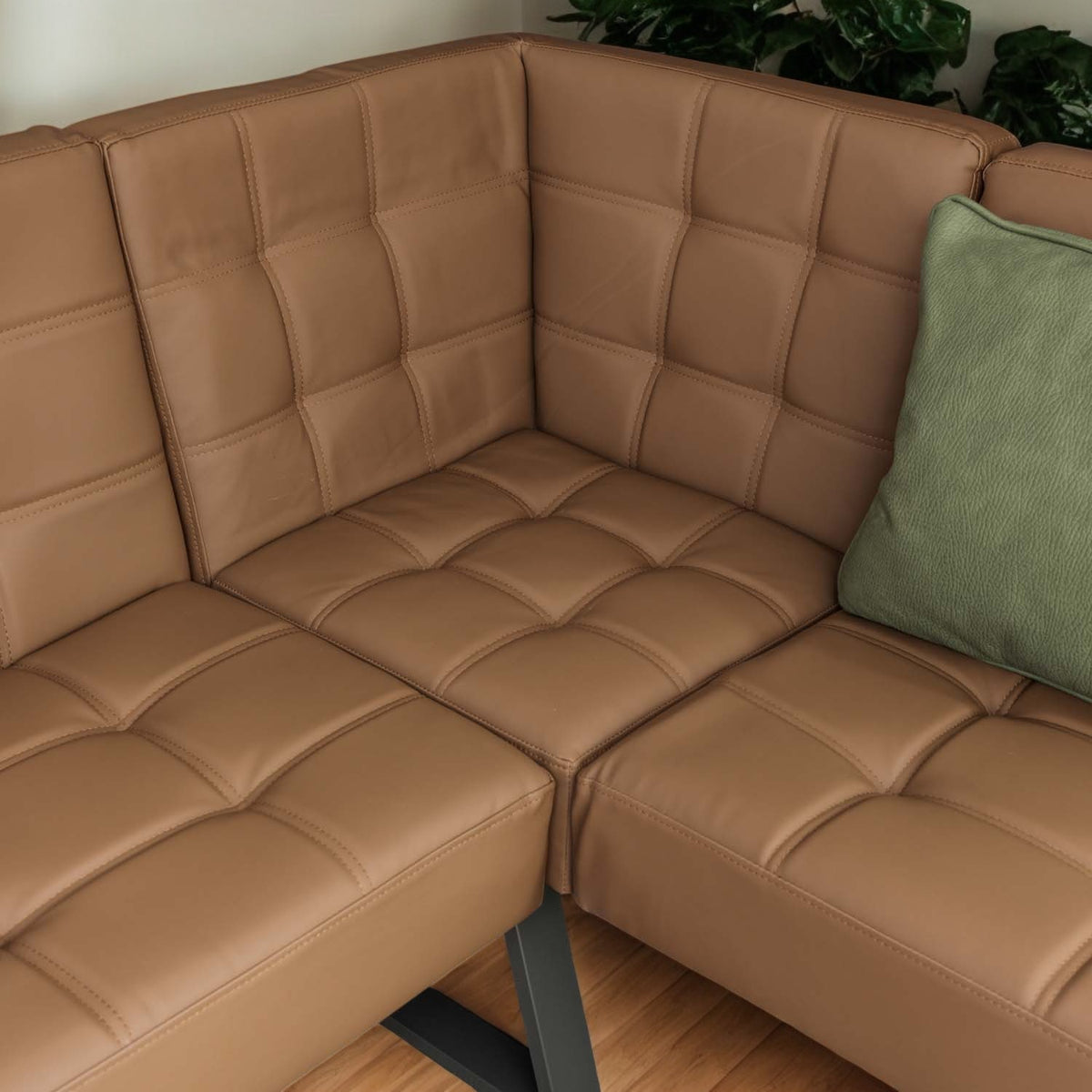 Rubix Corner Bench in Tan