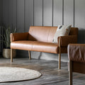 Stratford 2 Seater Sofa Brown Leather