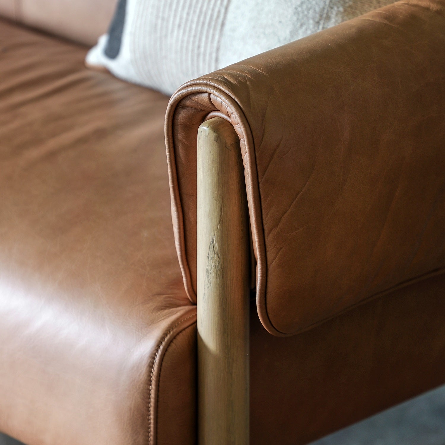 Stratford 2 Seater Sofa Brown Leather