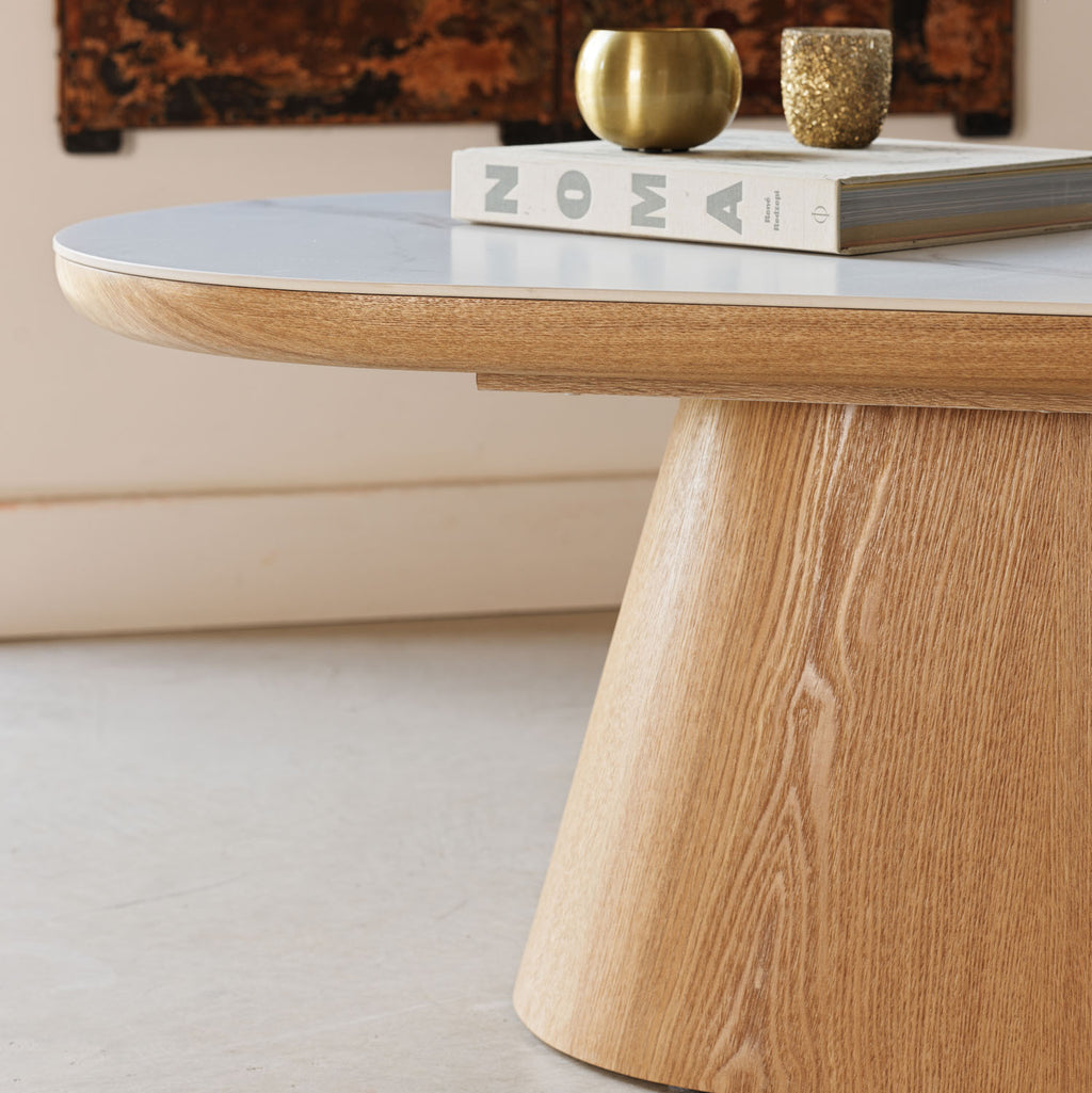 Sutton Oval Coffee Table in Ash