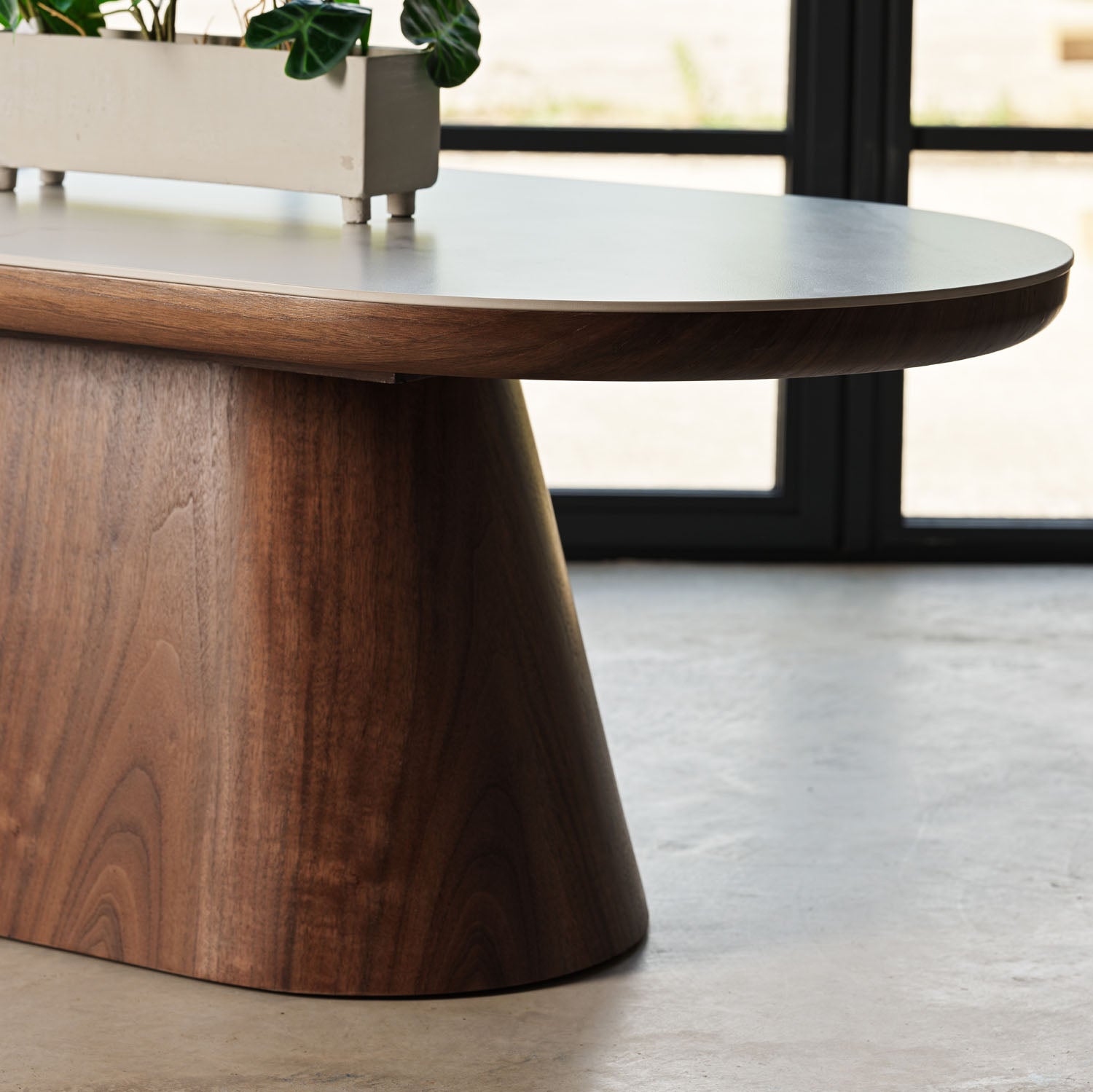 Sutton Oval Coffee Table in Walnut