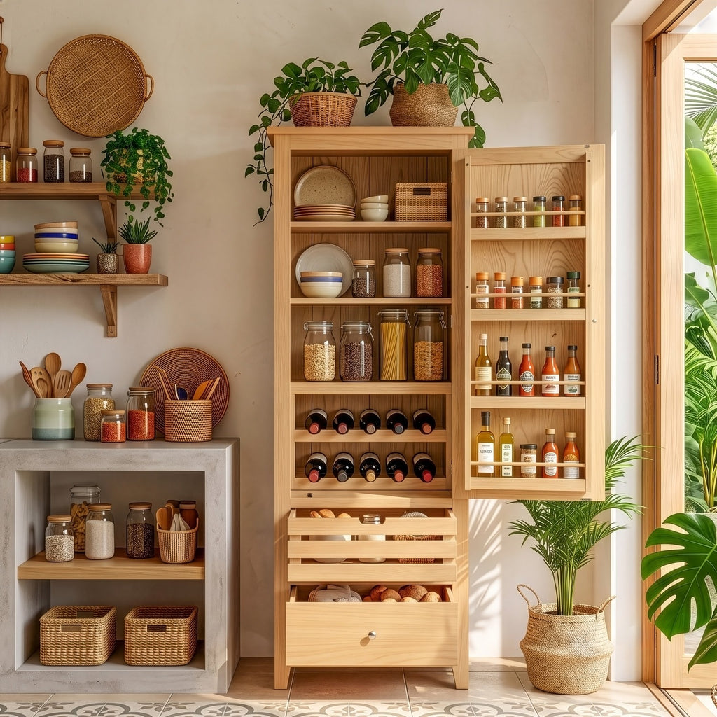 Tavistock Single Larder Unit in Oak Finish