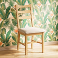 Tavistock Slatted Oak Dining Chair with Fabric Seat Pad