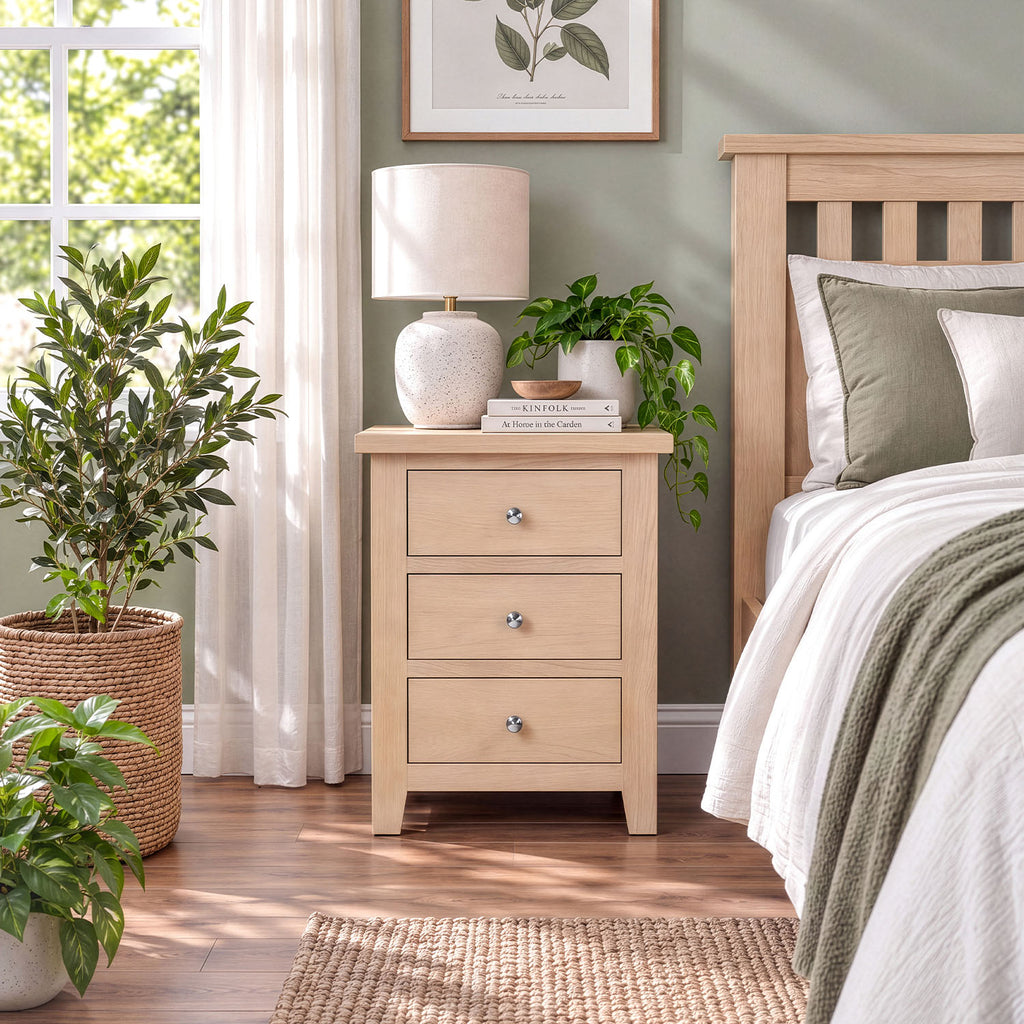 Tavistock 3 Drawer Large Bedside